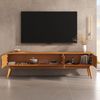 IDIMEX Lowboard TIVOLI, TV Lowboard aus Massivholz mit 3 Türen Eiche Finish Bild 3