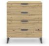 Schubkastenkommode >Aditio Box< in Eiche Artisan Dekor - 80x92x44 (BxHxT) Bild 4