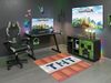 MINECRAFT - Schreibtisch, Bürotisch, Gaming-Tisch, Möbel mit dunklem Design und leuchtenden Elementen Bild 2