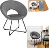 HOME DECO FACTORY, HD0130, Runder Samtsessel Cotele Giulia Grey, Lounge Edition, Möbel, Sitz, Sofa und Sessel, 67 x 84 x 52 cm, Sitzhöhe 52 cm, Grau Bild 3