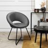 HOME DECO FACTORY, HD0130, Runder Samtsessel Cotele Giulia Grey, Lounge Edition, Möbel, Sitz, Sofa und Sessel, 67 x 84 x 52 cm, Sitzhöhe 52 cm, Grau Bild 2