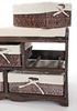 Kommode und Sitzbank mit 5 Schubladen, 45x77x36cm, Shabby-Look, Vintage ~ braun Bild 4