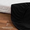 Blumtal® Frottee Spannbettlaken - Kuschelig weiches Bettlaken 140x200 cm, Oeko-Tex 100 Zertifiziert, bis 22cm Matratzenhöhe, Schwarz Bild 5