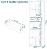 EUGAD Bücherregal Bücherschrank Raumteiler Aktenregal Aufbewahrungregal Standregal mit Schublade aus MDF, 8 Fächer, Weiß, 50 x 24 x 168 cm 0013SHG Bild 3