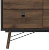 Dmora - Kommode Aurelie, Wohnzimmerbuffet, Wohnzimmer-Sideboard, Moderne Küchen-Speisekammer, 102x40 h95 cm, Schwarz und Walnuss Bild 5
