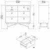 Dmora - Kommode Aurelie, Wohnzimmerbuffet, Wohnzimmer-Sideboard, Moderne Küchen-Speisekammer, 102x40 h95 cm, Schwarz und Walnuss Bild 2
