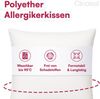 Clinotest Kopfkissen Polykissen Glatt, Füllung: 120g, Bezug: Polyester, Für jede Schlafposition, 95°C waschbar & trocknergeeignet, bewährte Qualität aus Hotellerie Bild 2