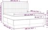 vidaXL Boxspringbett mit Matratze Blau 180x200 cm Stoff 3132175 Bild 3
