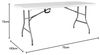 AmazonBasics Hochleistungsbock Picknick Klapptisch Silber, 6 Fuß Bild 3