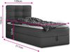 Boxspringbett Best Mini mit Bettkasten und Matratzentopper - Einzelbett mit Bonell-Matratze und Topper, Polsterbett, Bett, Schlafzimmer (120 x 200 cm, Braun (Inari 24)) Bild 3