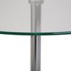 Versa Bude Beistelltisch für das Wohnzimmer, Schlafzimmer oder die Küche. Moderner, niedriger Tisch, Maßnahmen (H x L x B) 56 x 50 x 50 cm, Glas und Metall, Farbe: Silber Bild 5