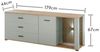 NARVA TV-Lowboard mit LED-Beleuchtung in Salbei, Evoke Eiche Optik - TV Schrank mit viel Stauraum für Ihr Wohnzimmer - 179 x 67 x 44 cm (B/H/T) Bild 3