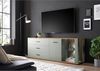 NARVA TV-Lowboard mit LED-Beleuchtung in Salbei, Evoke Eiche Optik - TV Schrank mit viel Stauraum für Ihr Wohnzimmer - 179 x 67 x 44 cm (B/H/T) Bild 2