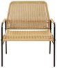 Beliani 'PRASIMO' Gartenstuhl 2er Set, Rattan / Eisen natur, 63x67x78 cm Bild 5
