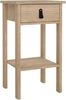 Dmora - Nachttisch Maxine, Niedrige Kommode, Tisch, Multifunktionaler Nachttisch, 40x34 h70 cm, Eiche Bild 3