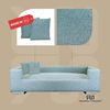 Rohrschneider Tiersofa Hundesofa Hundebett für mittelgroße / große Hunde, hoher Rand, türkis, robuster Polsterstoff aus 100% Polyester, inkl. 2x Dekokissen Bild 2