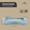 Rohrschneider Tiersofa Hundesofa Hundebett für mittelgroße / große Hunde, hoher Rand, türkis, robuster Polsterstoff aus 100% Polyester, inkl. 2x Dekokissen Bild 3