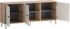 LOOKS by Wolfgang Joop Sideboard Organic, Eiche Landhaus Dekor/Cremebeige, 179,2 x 39 x 76,2 cm Bild 4