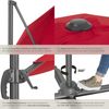 tectake Ampelschirm Sonnenschirm, Set mit Schutzhülle für Terrasse oder Garten, Parasol inkl. Schutzhülle in Schrimfarbe, Ø 300 cm Bild 4