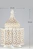 Marrakesch Orient & Mediterran Interior Nachttischlampe Orientalische Tischlampe Nachttischlampe Feryal Weiss, Handarbeit Bild 3
