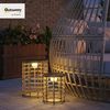 Outsunny LED Solarleuchte mit Lichtsensor, LED, Ein-,Ausschalter, LED fest integriert, Warmweiß, für Garten Balkon Außen Rasen Hof Bild 2