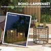 Outsunny LED Solarleuchte mit Lichtsensor, LED, Ein-,Ausschalter, LED fest integriert, Warmweiß, für Garten Balkon Außen Rasen Hof Bild 3
