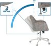 hjh LIVING Homeoffice Stuhl gepolstert SOLAO Home Schreibtischstuhl Drehstuhl höhenverstellbar, Wippfunktion, Stoff Grau Bild 4