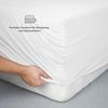 Blumtal Luxus Spannbettlaken 180x200 cm Boxspringbett 2er Set bis 40cm Höhe - Oeko-Tex Zertifizierte Baumwoll Bettlaken 180x200 Boxspringbett - Spannbettlaken 180x200 cm Baumwolle - Weiss Bild 5
