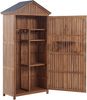 Beliani 'SAVOCA' Gartenschrank, Akazienholz braun, 100x40x200 cm Bild 4