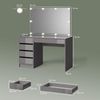 Livinity® Schminktisch Imola, Grau, 120 cm mit LED Beleuchtung (1-St) Bild 3