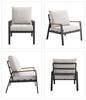 Dehner Garten-Essgruppe Milo, 4-teilig mit 1x Tisch / 1x Sofa / 2x Sessel, inkl. Polster, modernes und gemütliches Lounge-Set aus pulverbeschichtetem Aluminium Bild 4