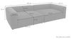 DOMO. collection Sofa Luciana, 2 Sitzer Bigsofa Garnitur in Cord, Rechteckig, Rückenlehne mit Polsterkisen, Füße mit Filzgleitern, 2er Couch, Polstergarnitur, 304 x 135 x 69 (BxTxH), anthrazit Bild 2