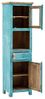 Hochschrank Santa Cruz blau 50x180x40 cm massivum Mango Massivholz Badschrank Badezimmerschrank Landhausstil Wandschrank Badmöbel Bild 3