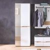 Stella Trading Memphis Garderobenschrank mit Spiegel in Weiß, Artisan Eiche Optik - Flurgarderoben Schrank mit viel Stauraum - 65 x 192 x 38 cm (B/H/T) Bild 2