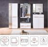 Stella Trading Memphis Garderobenschrank mit Spiegel in Weiß, Artisan Eiche Optik - Flurgarderoben Schrank mit viel Stauraum - 65 x 192 x 38 cm (B/H/T) Bild 4