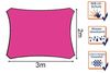 Sonnensegel Rechteckig 2x3m Pink mit Stangenset - Sonnenschutz für den Garten Bild 3