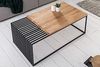 riess-ambiente Couchtisch ARCHITECTURE 100cm natur / schwarz (Einzelartikel, 1-St), Wohnzimmer · Eiche-Massivholz · Metall · geölt · Industrial Design Bild 2