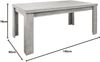 Esstisch ausziehbar Eddy 160 x 90 x 78 Esszimmertisch Beton 13782-160260 Bild 2