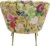 Kare Design Sessel Lily Gold Flower Fever, Gelb, 77 x 85 x 78 cm, Relaxsessel, Blumenmotiv, Samtoptik, Wohnzimmer Bild 4