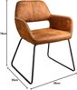 riess-ambiente Esszimmerstuhl MUSTANG antik braun, Esszimmer · Microfaser · Metall · mit Armlehne · Retro Design Bild 3