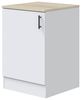 Dmora - Schrank 1 Tür Fombio, Vertikaler Schrank, Aufbewahrungsmodul, Kompakte Küchenbasis, 60x60 h90 cm, Weiß und Eiche Bild 2
