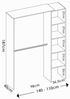 Vente-unique - BELVANA Wardrobe and walk-in wardrobe Holz, Platte Weiß - B 40 cm x H 187 cm x L 110 cm140 cm Bild 3