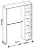Vente-unique - BELVANA Wardrobe and walk-in wardrobe Holz, Platte Weiß - B 40 cm x H 187 cm x L 110 cm140 cm Bild 3