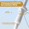 Sekey Sonnenschirm Ø180 cm Balkonschirm Terrassenschirm mit Schutzhülle und Bodenhülse, LxB: 180,00x180,00 cm, UV-Schutz 50+, höhenverstellbar, beidseitig um 30° knickbar Bild 5