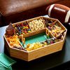 40YARDS Servierschale American Football Snack Stadium aus Bambus Holz + Filz-Spielfeld, Bambus Holz, (12-tlg), Filz-Spielfeld mit Markierungen & 2x Field Goals, Größe: 50 x 36 cm Bild 2