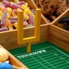 40YARDS Servierschale American Football Snack Stadium aus Bambus Holz + Filz-Spielfeld, Bambus Holz, (12-tlg), Filz-Spielfeld mit Markierungen & 2x Field Goals, Größe: 50 x 36 cm Bild 3