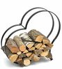 DanDiBo Kaminholzregal Innen Metall Schwarz Kaminholzständer Herz 96322 Holzkorb Kaminholzhalter Feuerholzregal Holzregal Bild 3