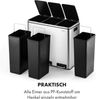 Grandmaster Trash Treteimer 54l / 3x18L geräuschlos PP Edelstahl Silber Bild 5