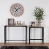 Versa Doncaster Schmales Möbelstück für den Eingangsbereich oder Flur, Moderner Konsolentisch, Maßnahmen (H x L x B) 80 x 25 x 95 cm, Holz und Metall, Farbe: Schwarz Bild 2