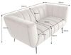 riess-ambiente 2-Sitzer NOBLESSE 165cm champagner / schwarz · Couch mit Bezug aus Samt, Einzelartikel 1 Teile, Federkern-Polsterung · Metall-Füße · Lounge-Sofa im Retro Design Bild 3
